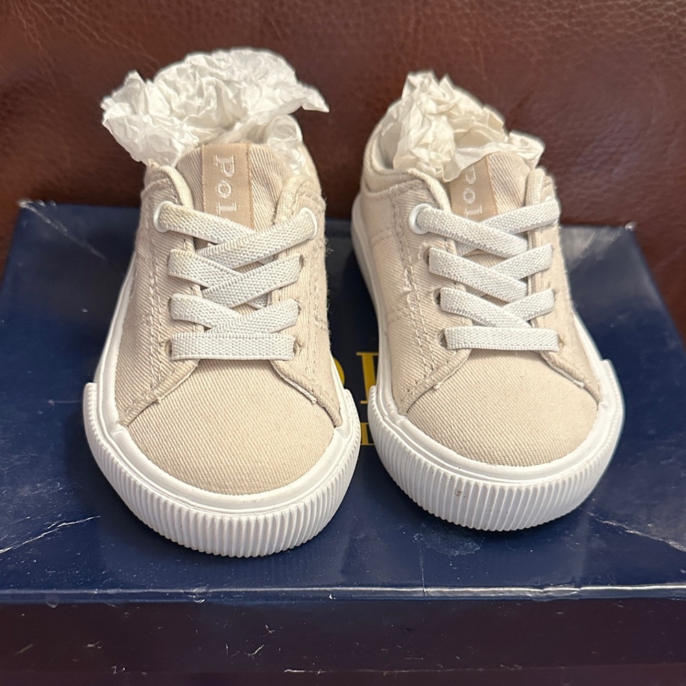 Polo by Ralph Lauren Kids Cream Sneakers